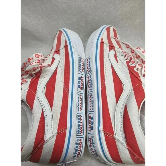 VANS Old Skool International Stripes Where's Waldo Skate Shoes Mens 6.5/Womens 8 - Picture 9 of 13